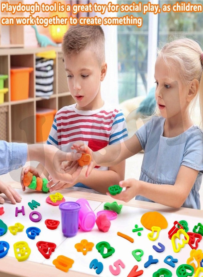 Jasol Play Dough Clay Tool Set with Alphabet, Number Cutters, 40 Pieces, Learning Letters and Numbers - Image 4